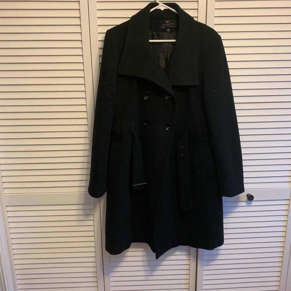 Black Womens Dress Coat Size L